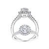 Blossom 9ct White Gold 1.5 Carat Lab Grown Diamond Halo Cluster Ring - L40003 Alternative Image