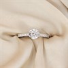 9ct White Gold Lab Grown Diamond Fancy Single Stone Ring, 1.42cts - L40024 Alternative Image
