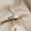 9ct White Gold Lab Grown Diamond Princess Singlestone Ring, 1.18cts - L40025 Alternative Image
