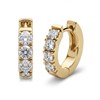 9ct Gold Lab Grown Diamond Huggie Earrings, 1ct/pr - L40062 Alternative Image