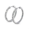 9ct White Gold Lab Grown Diamond Inside-Out Hoop Earrings, 1.50ct/pr - L40063 Alternative Image