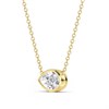 9ct Gold Lab Grown Diamond Transverse Pear Necklace, 40pts - L40088 Alternative Image