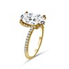 9ct Gold Oval Lab Grown Diamond Fancy Single Stone Ring, 3.36cts - L40208 Alternative Image