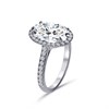 9ct White Gold Lab Grown Diamond Oval Halo Cluster Ring, 2.43cts - L40210 Alternative Image
