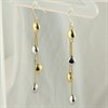 Bonded Silver And 9ct Gold Station Drop Earrings - M3001 Alternative Image