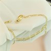 Bonded Silver And 9ct Gold Figaro Bracelet - M3004 Alternative Image