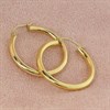 Bonded Silver And 9ct Gold Tube Hoop Earrings - M3005 Alternative Image