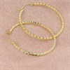 Bonded Silver And 9ct Gold Sparkle Hoop Earrings - M3009 Alternative Image