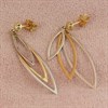 Bonded Silver And 9ct Gold Drop Earrings - M3011 Alternative Image