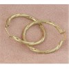 Bonded Silver And 9ct Gold Double Twisted Hoop Earrings - M3013 Alternative Image