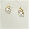 Bonded Silver And 9ct Gold CZ Teardrop Stud Earrings - M3019 Alternative Image