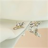 Bonded Silver And 9ct Gold Cubic Zirconia Stud Earrings - M3020 Alternative Image