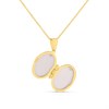 Bonded Silver And 9ct Gold Engraved Oval Locket - M3031 Alternative Image