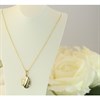Bonded Silver And 9ct Gold Engraved Oval Locket - M3031 Alternative Image