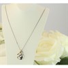Bonded Silver And 9ct Gold Cubic Zirconia Teardrop Necklace - M3032 Alternative Image