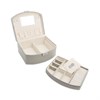 Grey Bonded Leather Curved Front Jewel Case - P55188 Alternative Image