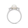 9ct White Gold Freshwater Pearl And Diamond Ring - 18pts - R0430 Alternative Image