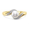 9ct Gold Cultured Freshwater Pearl And Diamond Ring - R0955 Alternative Image