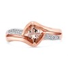 9ct Rose Gold Morganite And Diamond Ring - R0971 Alternative Image