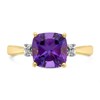 9ct Gold Amethyst And Diamond Ring - R0972 Alternative Image