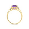 9ct Gold Amethyst And Diamond Ring - R0972 Alternative Image