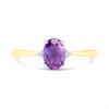 9ct Gold Oval Amethyst And Diamond Ring - R0986 Alternative Image