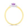 9ct Gold Oval Amethyst And Diamond Ring - R0986 Alternative Image