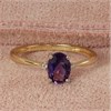 9ct Gold Oval Amethyst And Diamond Ring - R0986 Alternative Image