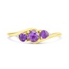9ct Gold Amethyst And Diamond Ring - R0987 Alternative Image