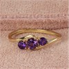 9ct Gold Amethyst And Diamond Ring - R0987 Alternative Image