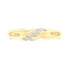 9ct Gold Diamond Crossover Ring - R2144 Alternative Image