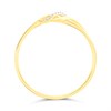 9ct Gold Diamond Crossover Ring - R2144 Alternative Image