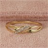 9ct Gold Diamond Crossover Ring - R2144 Alternative Image