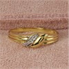 9ct Two Colour Gold Diamond Wave Ring - R2146 Alternative Image