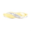 9ct Two Colour Gold Diamond Crossover Ring - R2147 Alternative Image