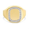 9ct Gold Diamond Signet Ring - R3358 Alternative Image