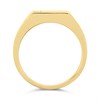 9ct Gold Cubic Zirconia Rectangular Signet Ring - R3407 Alternative Image