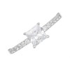 9ct White Gold Princess Cut Cubic Zirconia Ring - R5961 Alternative Image