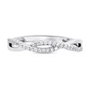 9ct White Gold Cubic Zirconia Crossover Ring - R5970 Alternative Image