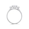 9ct White Gold Cubic Zirconia Trilogy Ring - R5971 Alternative Image