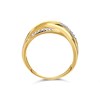 9ct Gold Cubic Zirconia Crossover Ring - R5976 Alternative Image