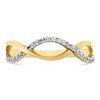 9ct Gold Cubic Zirconia Figure Of Eight Ring - R5977 Alternative Image