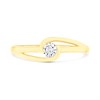 9ct Gold Cubic Zirconia Wrap Ring - R5985 Alternative Image