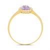 9ct Gold Purple And Clear CZ Teardrop Ring - R6101 Alternative Image