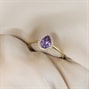 9ct Gold Purple And Clear CZ Teardrop Ring - R6101 Alternative Image