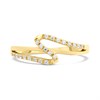 9ct Gold Cubic Zirconia Double Swirl Ring - R6108 Alternative Image