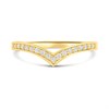 9ct Gold Channel Set Wishbone CZ Ring - R6113 Alternative Image