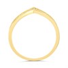 9ct Gold Channel Set Wishbone CZ Ring - R6113 Alternative Image