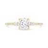 9ct Gold Trilogy CZ Ring With Stone Set Shoulders - R6120 Alternative Image