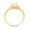 9ct Gold Trilogy CZ Ring With Stone Set Shoulders - R6120 Alternative Image